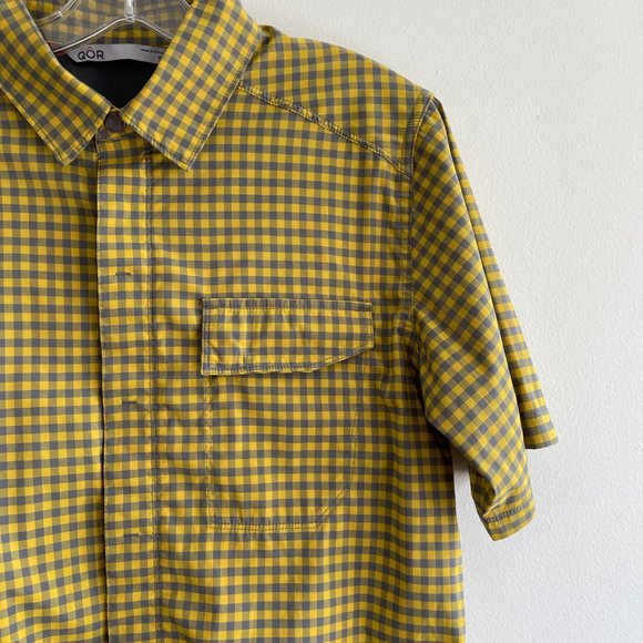 Qor SportTech Mens S Short Sleeve Casual Button Down - Picture 3 of 6